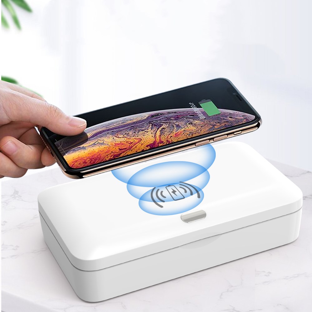 OEM Trending Products Low Price Wireless Charging Sterilization 99.99% Disinfection Uv Led Sterilizer Box